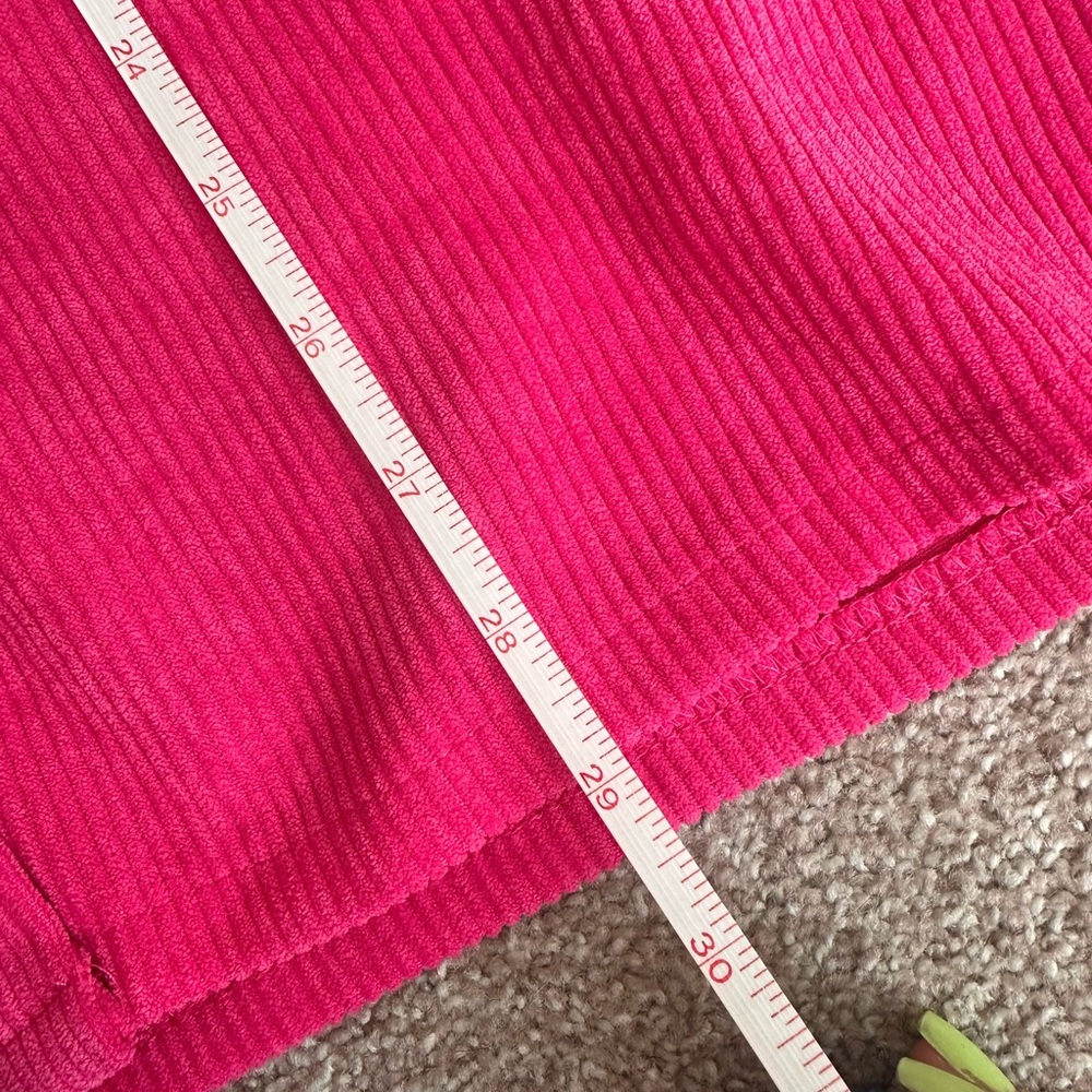 Bold Hot Pink Corduroy Button-Up Shirt - Picture 8 of 8